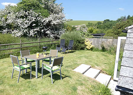 The garden at Field View Cottage