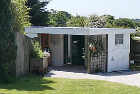 Shower block at caravan field